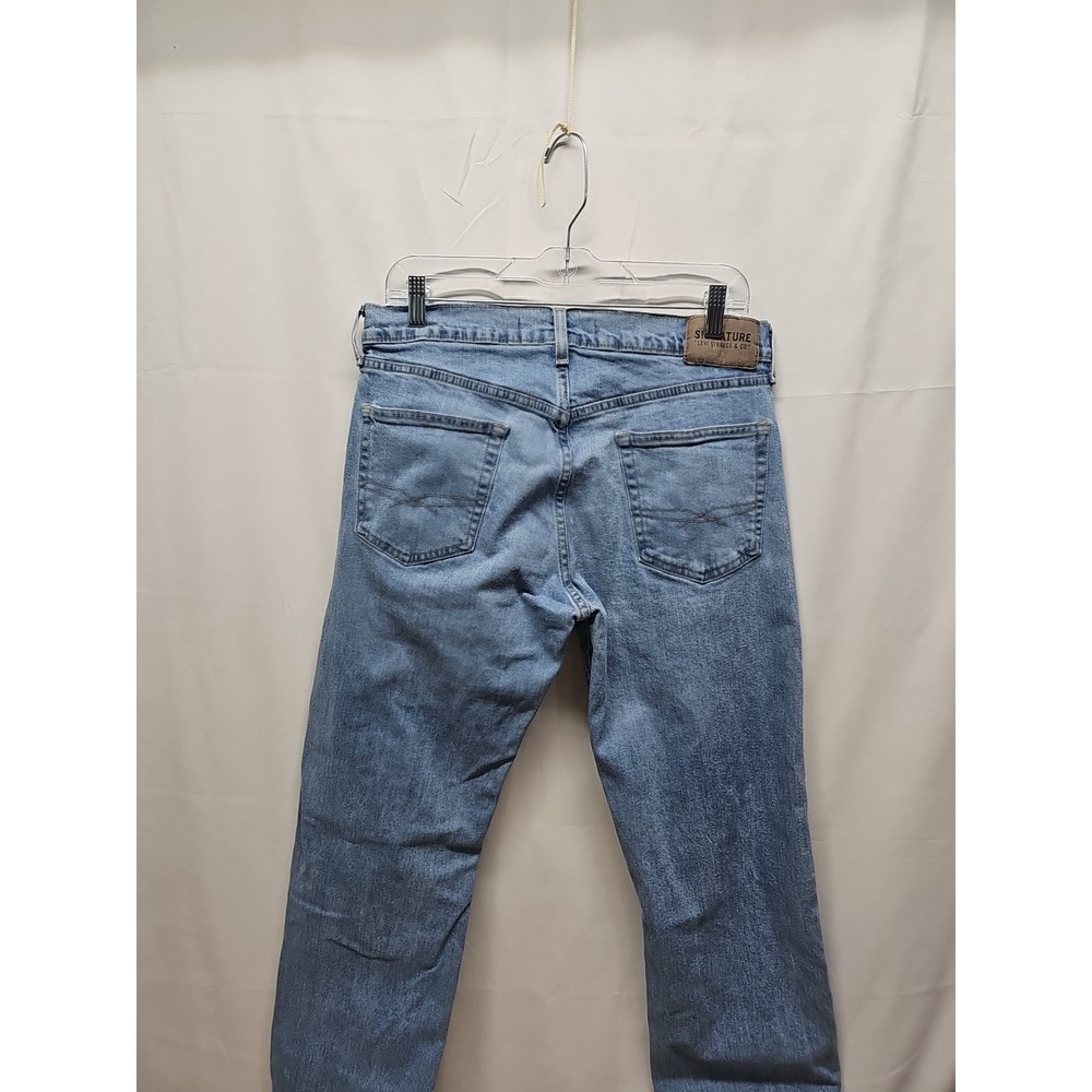 Levi's Mens Blue Relaxed Fit Strauss Signature Stretch Denim Jeans Size 32x32 - Picture 13 of 16
